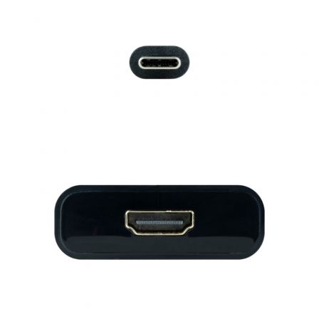 Nanocable Conversor USB-C a HDMI 4K, 15 cm, Negro